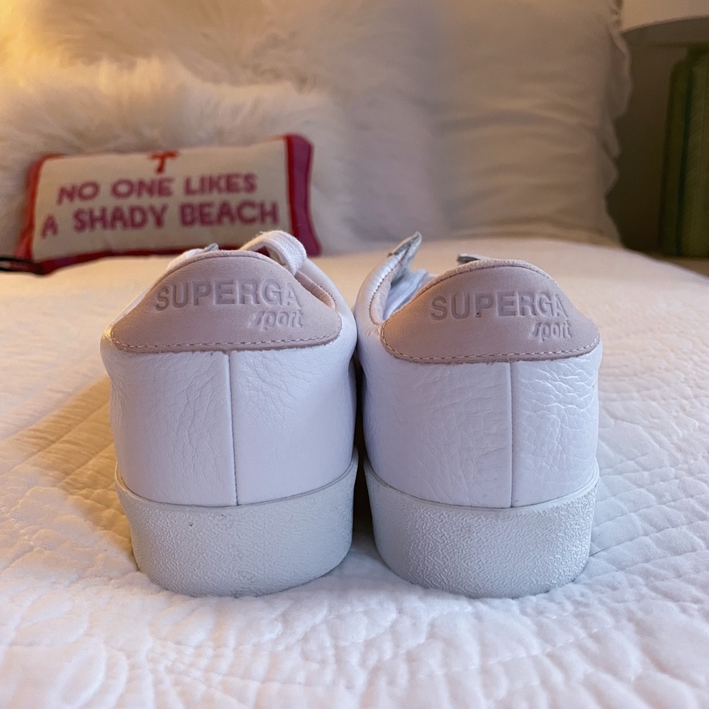 NEW W TAGS - SUPERGA 2843 COMFLEAU Sneaker in White & Pink size 6.5